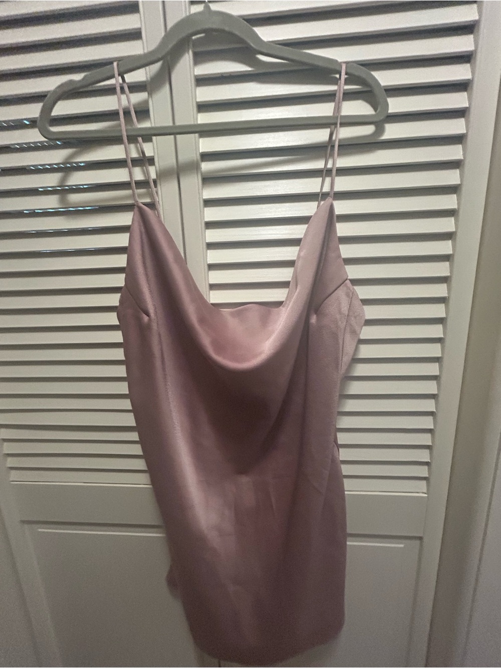 REVOLVE Satin Cowl Slip Dress in Dusty Rose
